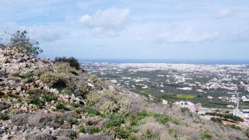 Malaxa Kreta, Malaxa: Grundstück mit Blick auf Meer und Stadt zu verkaufen Grundstück kaufen